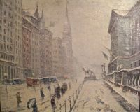 Michigan Avenue, Looking North, On A Snowy Day, c. 1920